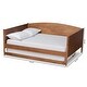 preview thumbnail 12 of 10, Veles Modern Ash Walnut Finished Wood Full Size Daybed with Trundle