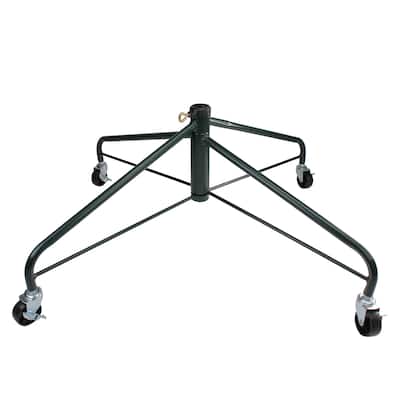 Green Rolling Christmas Tree Stand for 9'-12' Artificial Trees