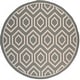 preview thumbnail 60 of 79, SAFAVIEH Courtyard Carolee Indoor/ Outdoor Patio Backyard Rug 7'1 x 7'1 Round - Anthracite/Beige