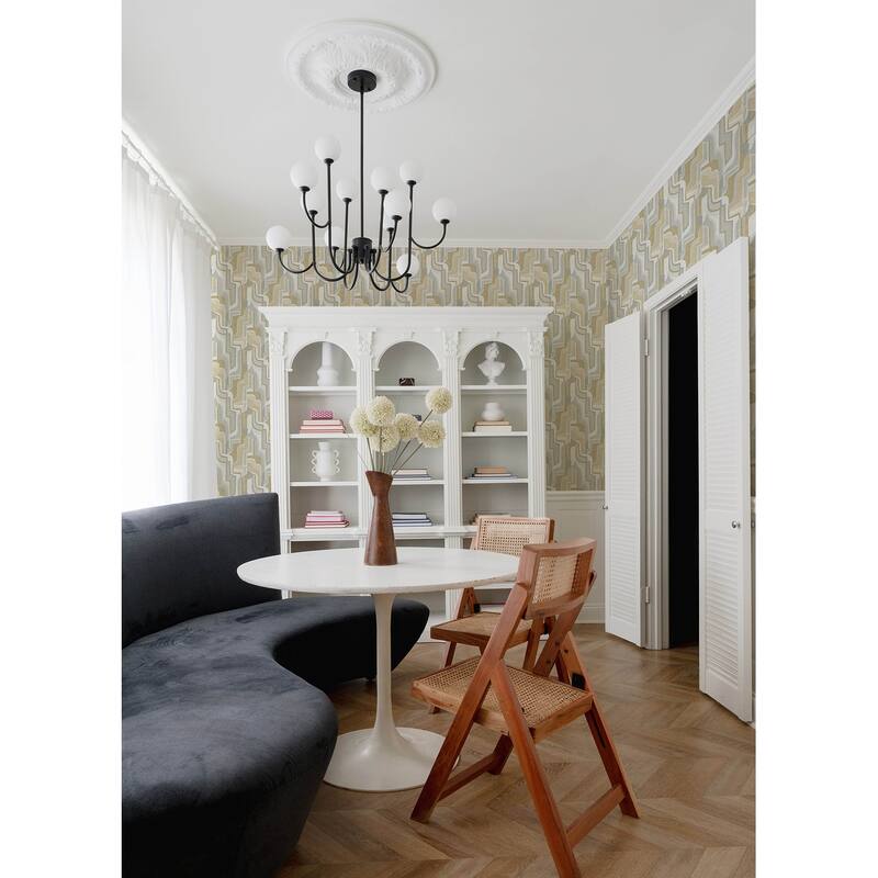 A-Street Prints Tulum Khaki Surreal Shapes Wallpaper