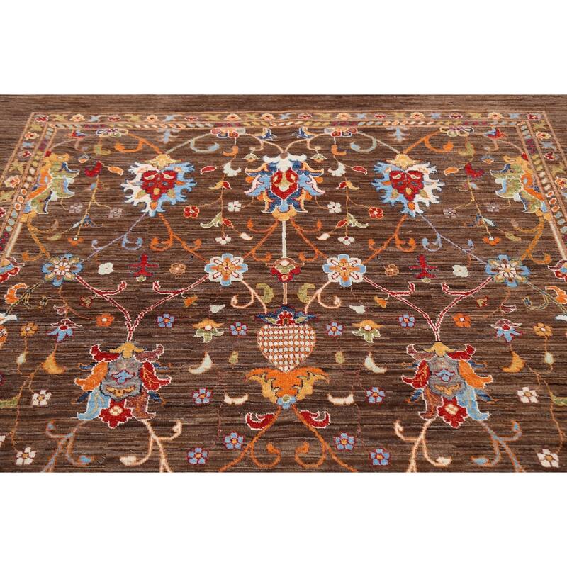 Vegetable Dye Traditional Ziegler Oriental Wool Area Rug Hand-knotted - 6'6" x 9'8"