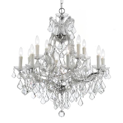 Maria Theresa 13 Light Spectra Crystal Chrome Chandelier - 29'' W x 30'' H