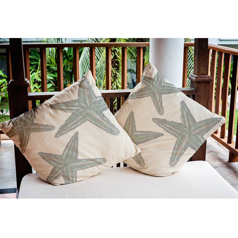 Starfish Constellation Nautical Indoor/Outdoor Throw Pillow