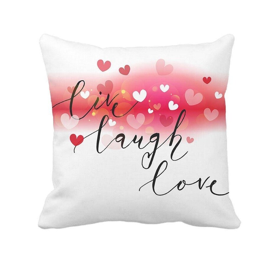 Shop Live Laugh Love Heart Throw Pillow Case Cushion Cover Cotton