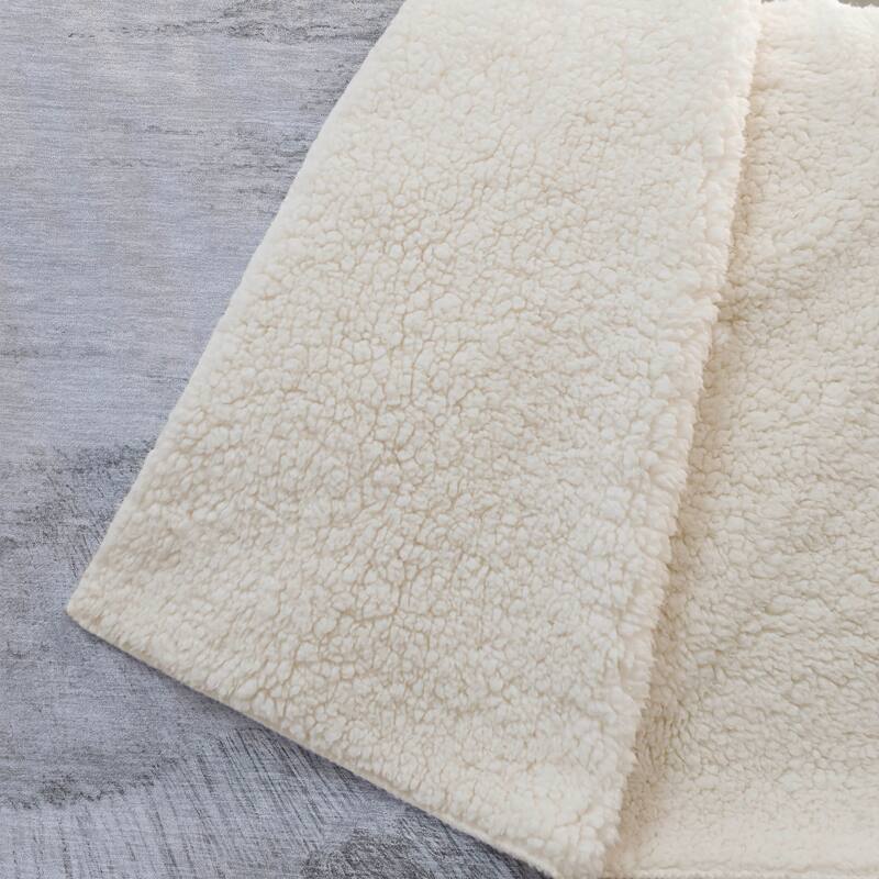 Premium Machine Washable Modern Wood Grain Sherpa Throw Blanket