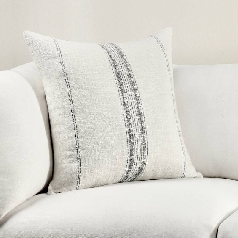 Villa by Classic Home Ria Gray Cotton Throw Pillow - 22x22