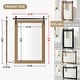 preview thumbnail 29 of 96, Modern Wall Mirrors, Rectangular Mirror with Wood Framed, Bathroom Mirror Barn Mirror Barn Door Mirror with Multi Size