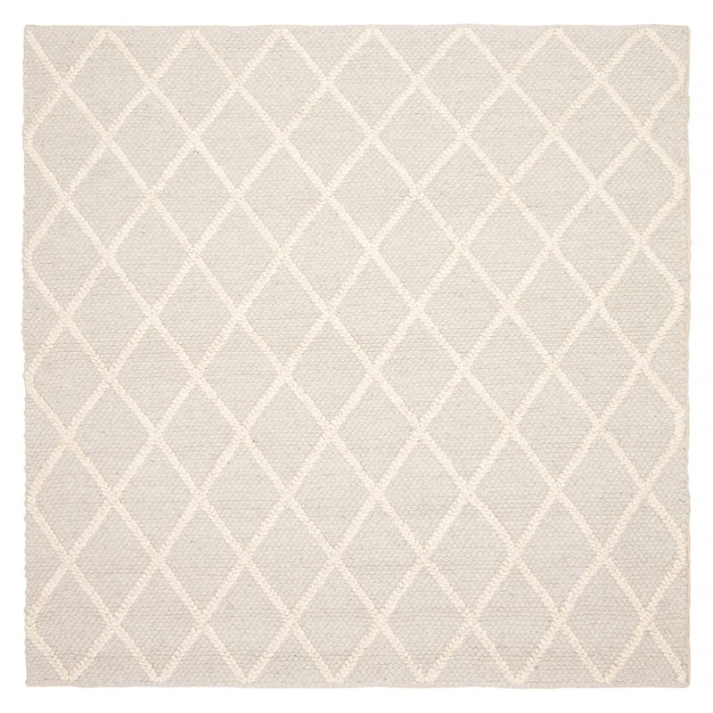 ECARPETGALLERY Braid weave Sienna Grey Wool Rug - 5'11 x 5'10 - Grey - 5'11 x 5'10
