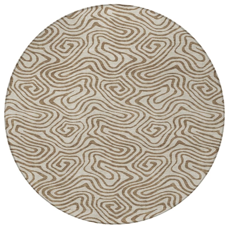 HomeRoots Abstract Transitional Rectangle Outdoor Rug