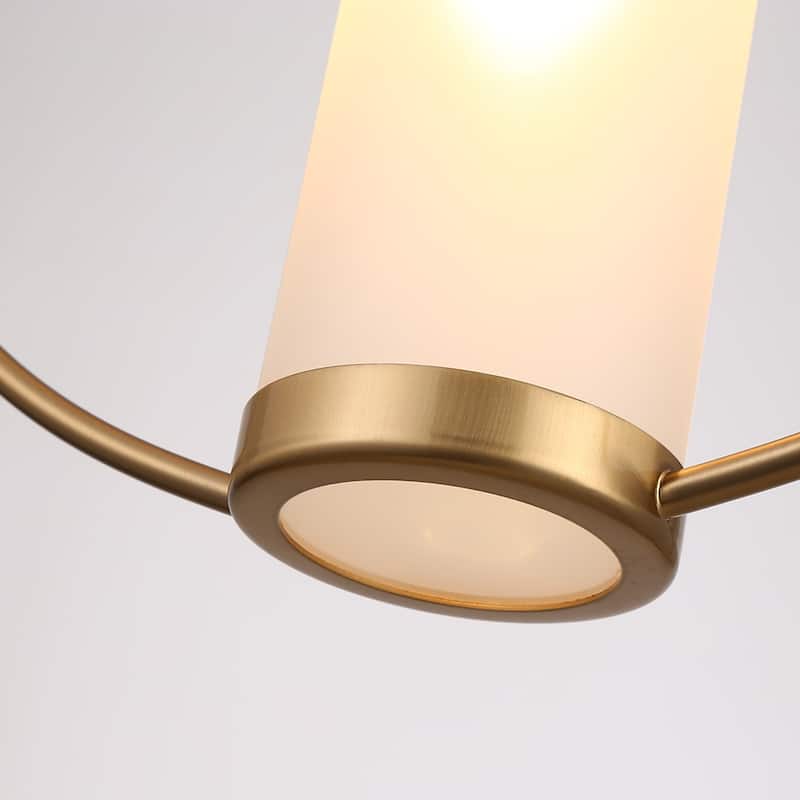 20" Modern Fashion Spherical Gold Ring Metal & Glass Hanging Light Pendant Lighting