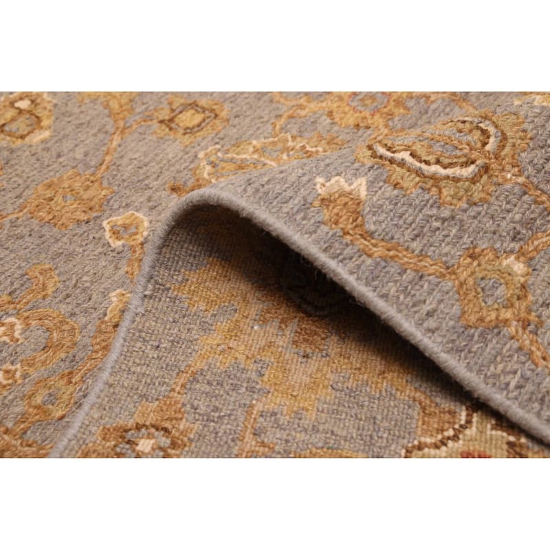 ECARPETGALLERY Flat-Weave Lahor Finest Dark Grey Wool Tapestry Kilim - 4'9 x 7'10