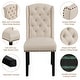 preview thumbnail 4 of 5, Yaheetech 2pcs Upholstered Dining Chair Button Tufted Dining Room Chair with Nailhead Trims