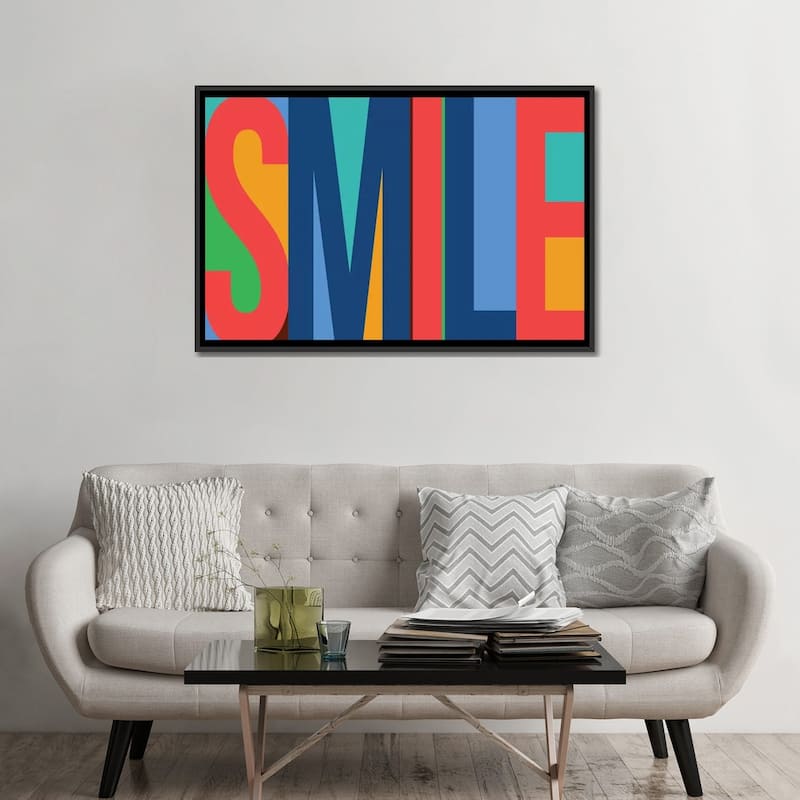 iCanvas "Smile" by PI Studio Framed Canvas Print