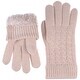 preview thumbnail 50 of 54, Women's Winter Classic Cable Ultra Warm Plush Fleece Lined Knit Gloves