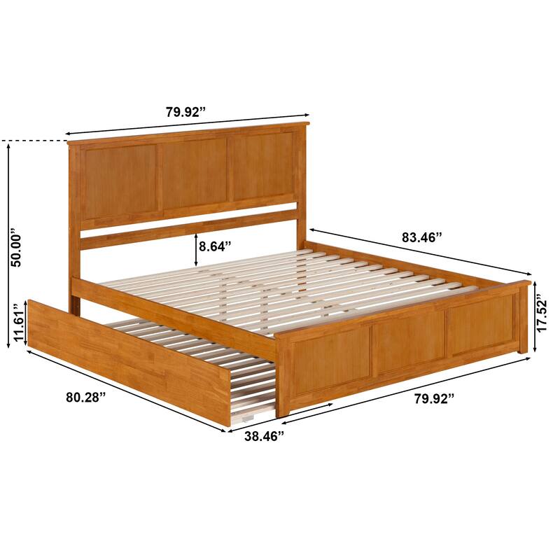 AFI Madison Platform Bed with Matching Footboard & Trundle