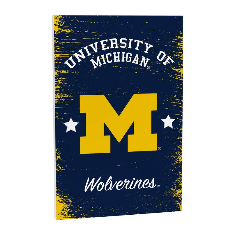 University Of Michigan Wooden Door Decor Wall Sign - Multi-Color