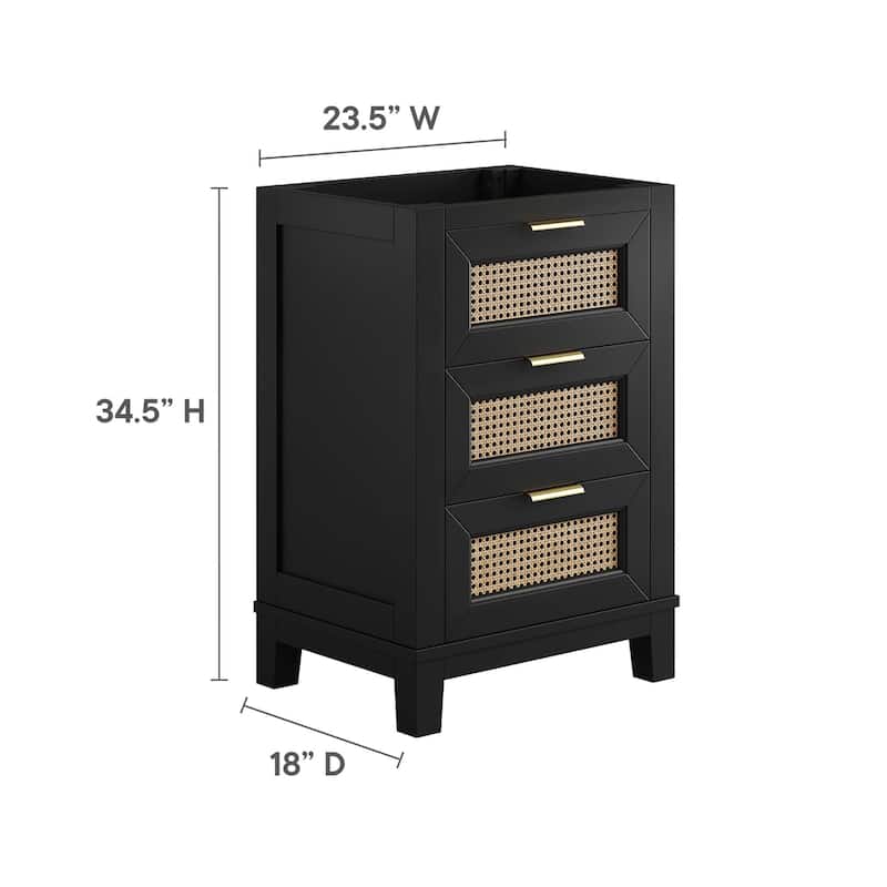 Dixie 24" Solid Wood Bathroom Vanity Cabinet (Sink Basin Not Included)