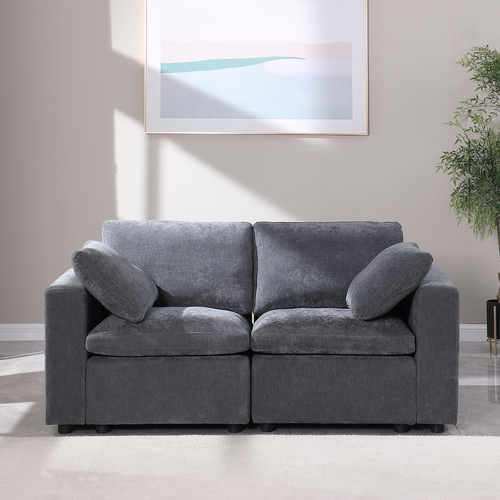 Modular Sectional Sofa, Convertible U Shaped Sofa Couch, Modular Sectionals with Ottomans