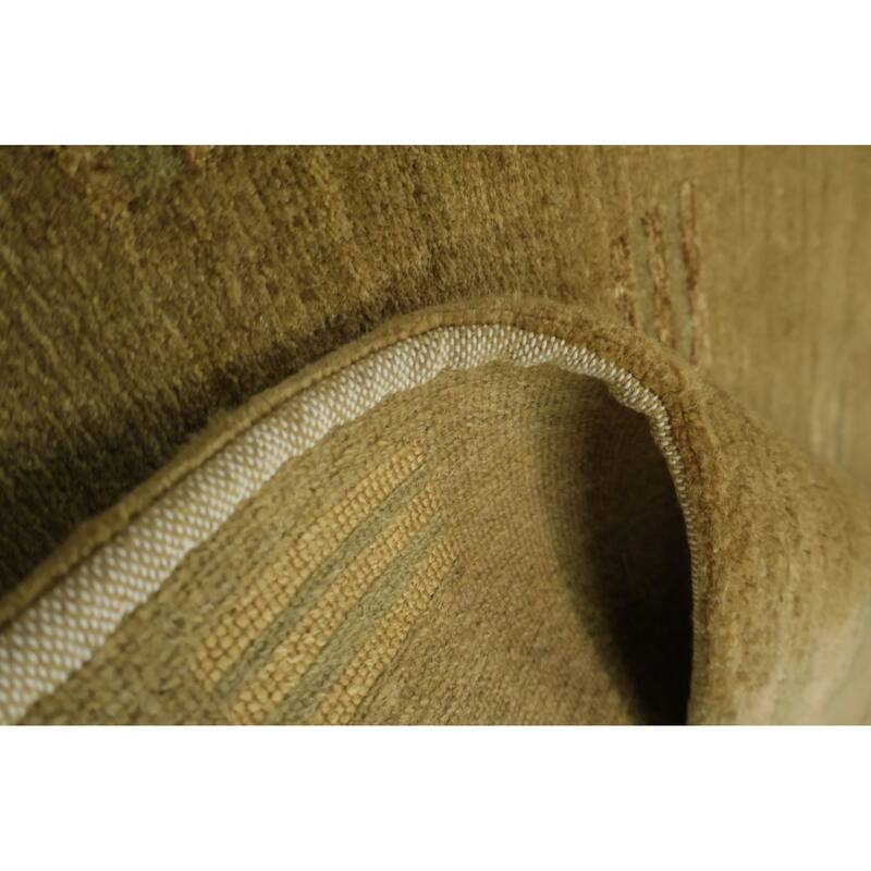 Hand Knotted Oriental 100% Wool Carpet Modern Abstract Beige & Ivories Nepalese Area Rug - 5' 0'' X 3' 0''