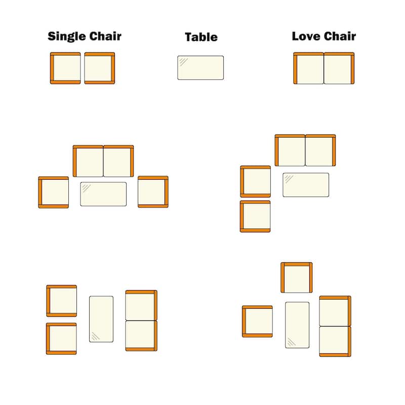 Royalcraft 5 Piece PE Rattan Wicker Outdoor Patio Furniture Set