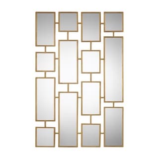 Uttermost Kennon 32" Wide Modern Urban Gold Collage Wall Mirror