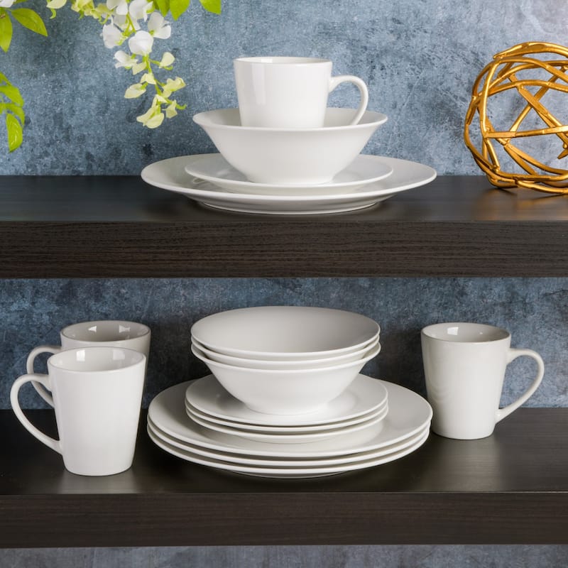 Gibson Home Noble Court 16-Piece Dinnerware Set - White