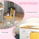 preview thumbnail 2 of 5, Stylish Kids Desk and Chair Set with Drawer and Storage Compartment, Ideal for Homework and Creative Projects
