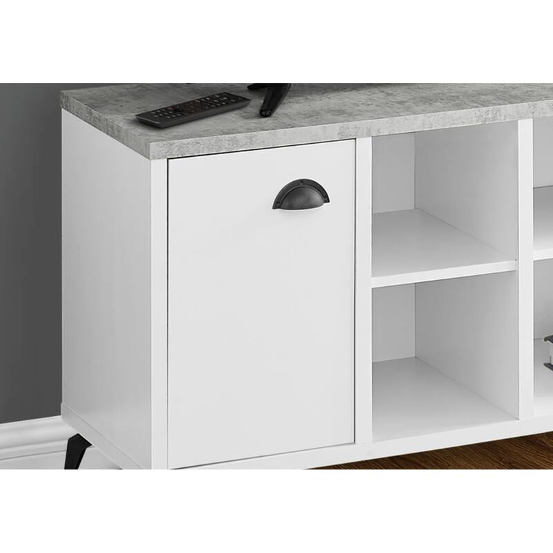 Modern 48" TV Stand, Industrial Media Console with Storage, Adjustable Shelves, and Cable Management