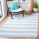 preview thumbnail 8 of 148, SAFAVIEH Handmade Montauk Caspian Stripe Cotton Flatweave Rug 10' x 14' - Sky Blue/Ivory