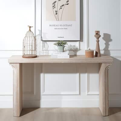 58" Modern Minimalist Wooden Console Table for Entryway