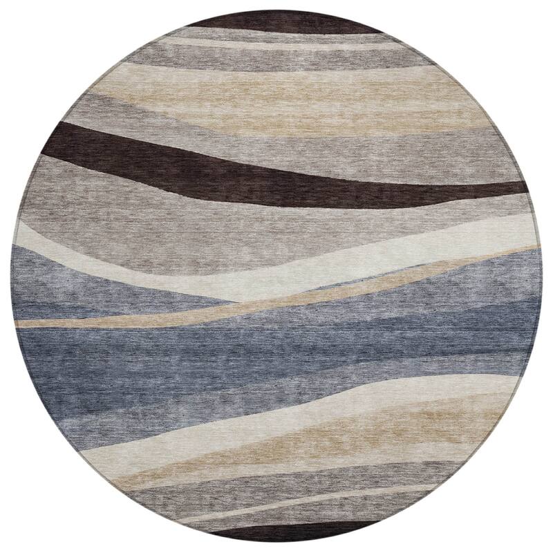 HomeRoots Abstract Transitional Rectangle Outdoor Rug