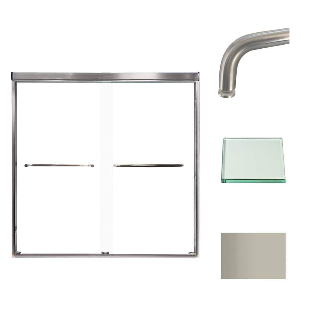 Transolid CBP606006C 60" High x 59" Wide Bypass Frameless Shower Door