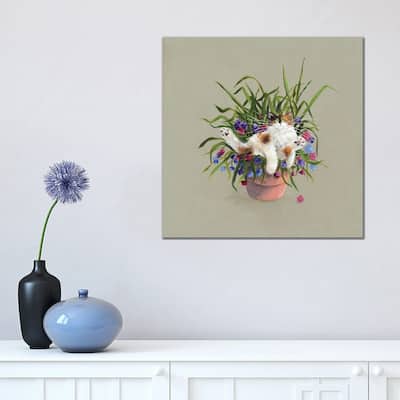 iCanvas "Flower Pot Bed" by Kim Haskins Canvas Print