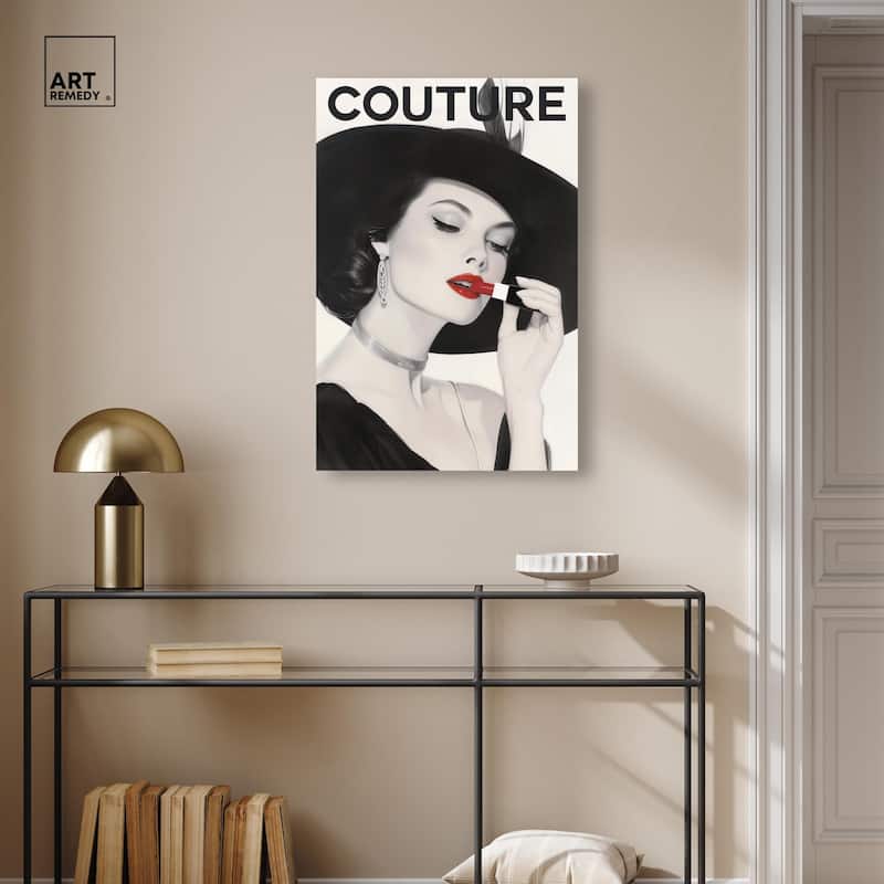 Lipstick Magazine Cover Canvas by Art Remedy, Gallery Wrapped