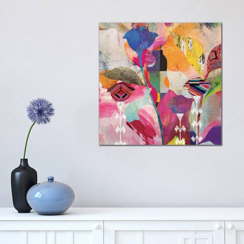 iCanvas "Leave Dem Alone Floral" by Nikki Chu Canvas Print - 18x18x1.5