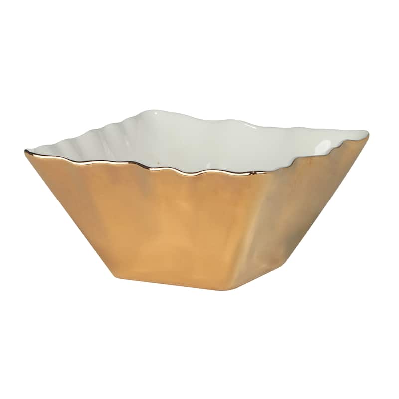 Certified International Gold Coast 5.5" Square Snack Bowls, Set of 4 - 5.5-inch