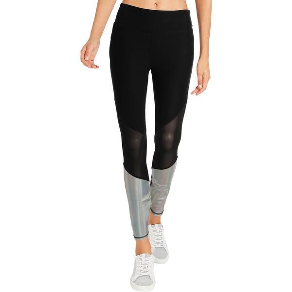 Bebe Sport Womens Athletic Leggings Metallic Running Black Iridescent Metallic Overstock Bebe Sport Womens Athletic Leggings Metallic Running Black Iridescent Metallic Overstock