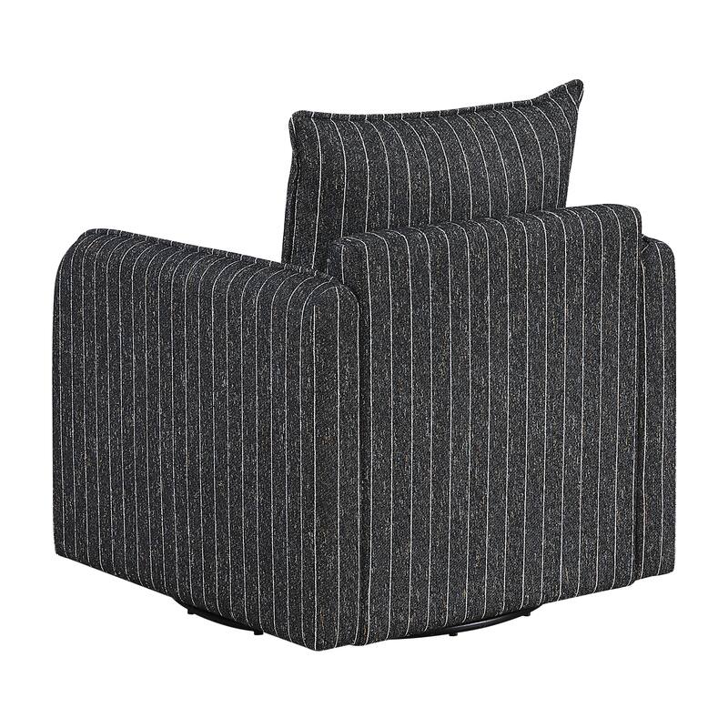 Calmette 31.5" Textured Fabric Swivel Chair with 360-Degree Motion
