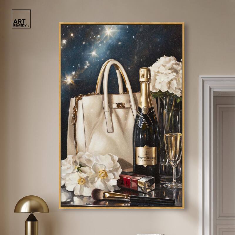 Cheers to Starry Glam Canvas by Art Remedy