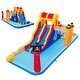 preview thumbnail 12 of 10, 6-In-1 Inflatable Water Slide with Dual Slides and Cave Crawling Game