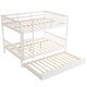 preview thumbnail 5 of 31, Full Size Bunk Bed With Trundle Bed, With Ladder And Safety Rails Pinewood Bunk Bed