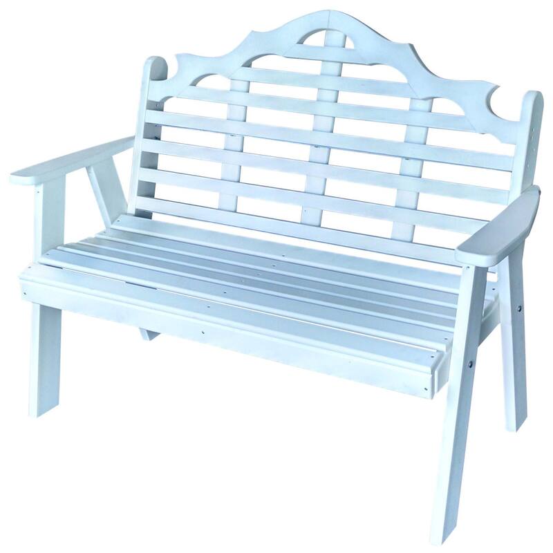 Poly 5' Marlboro Garden Bench - White