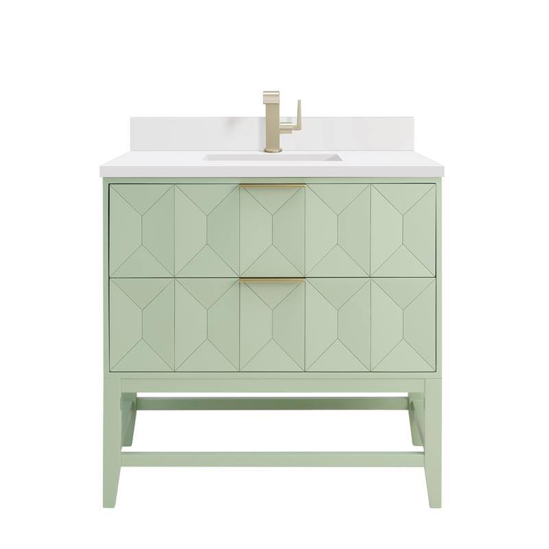 Emmeline 36" Single Vanity Cabinet, Pistachio