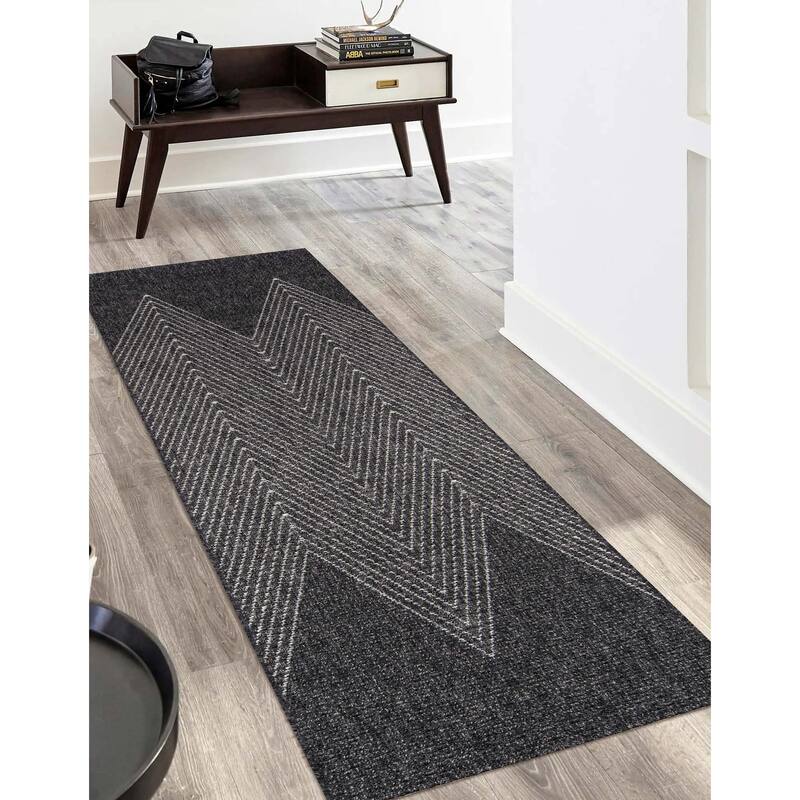 ECARPETGALLERY Machine Woven Raven Indoor/Outdoor Area Rug