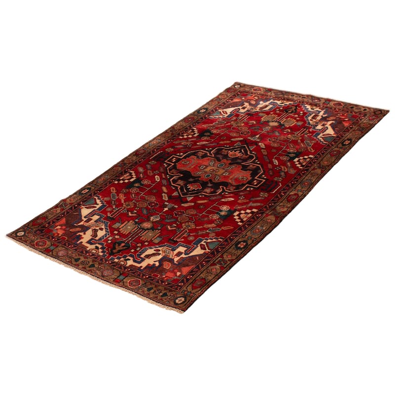 ECARPETGALLERY Hand-knotted Andelz Red Wool Rug - 3'11 x 7'3