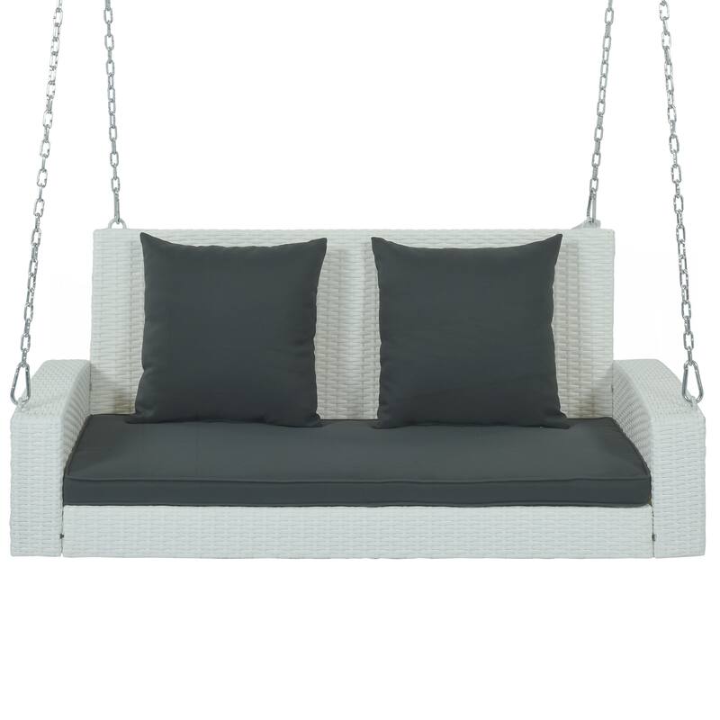 2-Person Wicker Hanging Porch Swing