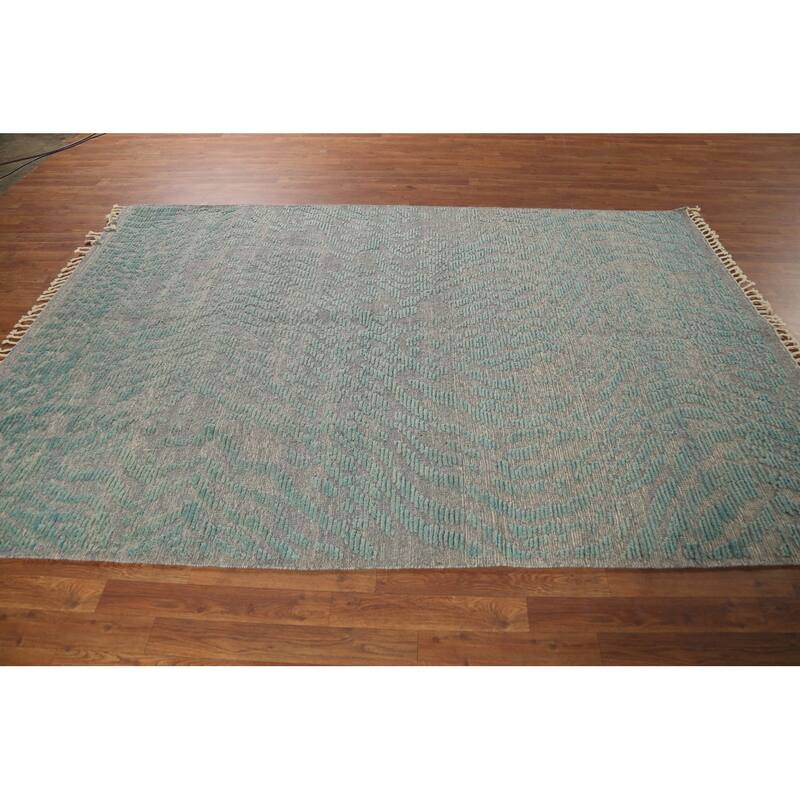 Moroccan Abstract Area Rug Handmade Wool Carpet - 6'0"x 9'1"