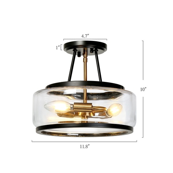 Black gold flush mount light 2025