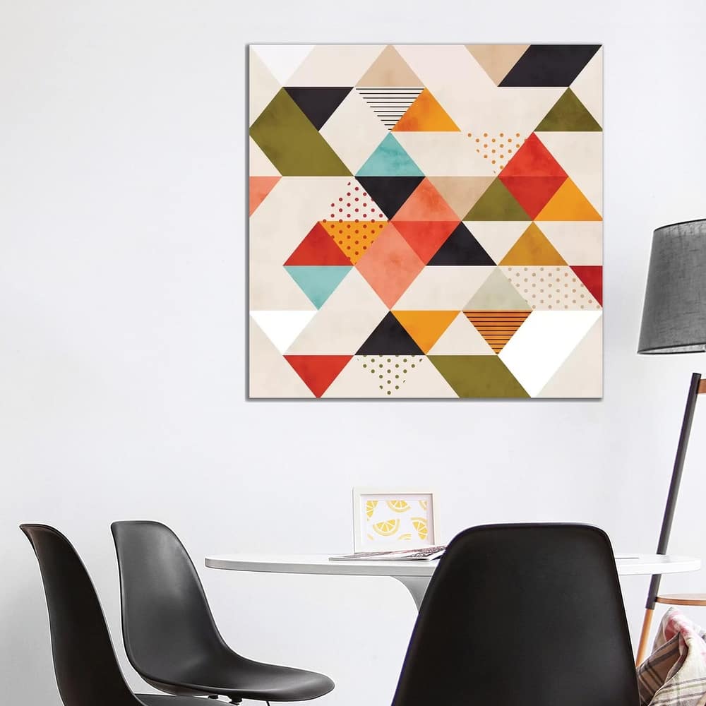 iCanvas "Geometric Mid Century Triangles" by Ana Rut Bre© Canvas Print