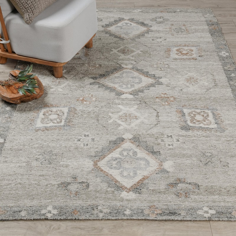 Villa by Classic Home Lukens Handwoven Multi-Color Performance Area Rug - 5x8 - Multicolor